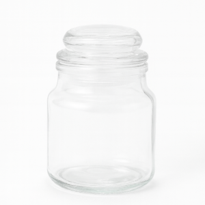 Pojemnik szklany do świec z pokrywką 120ml